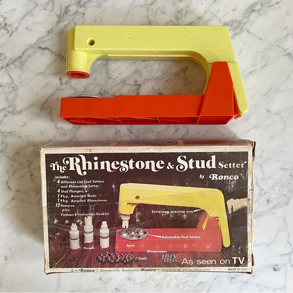 Vintage 70s Ronco Rhinestone and Stud Setter Kit - Picture 1 of 9